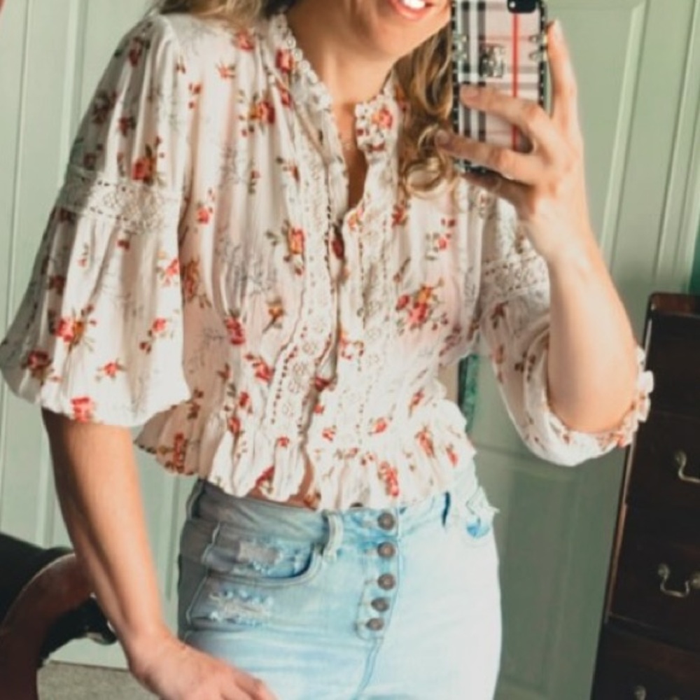 Floral Long-Sleeve Top